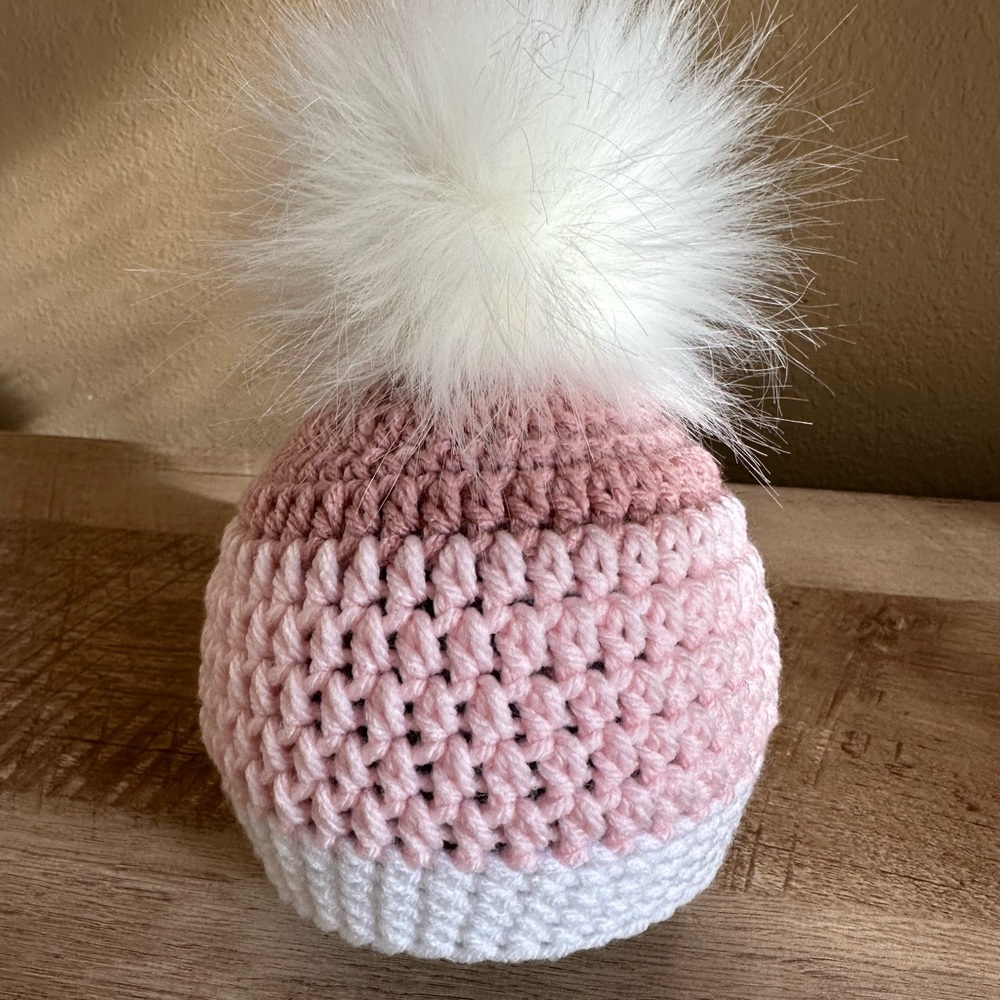 Newborn Spring Time Pink on Pink Baby Hat - Picture 5 of 6